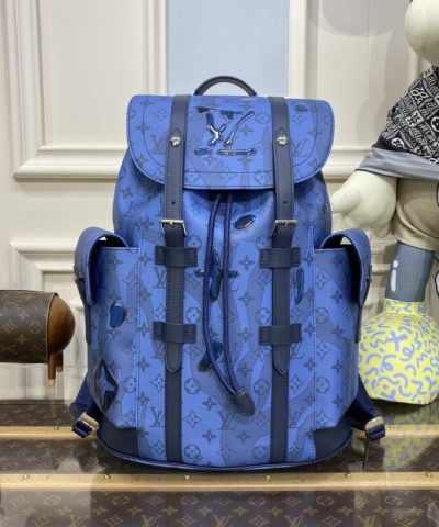 Louis Vuitton Christopher Sırt Çantası Mavi 2