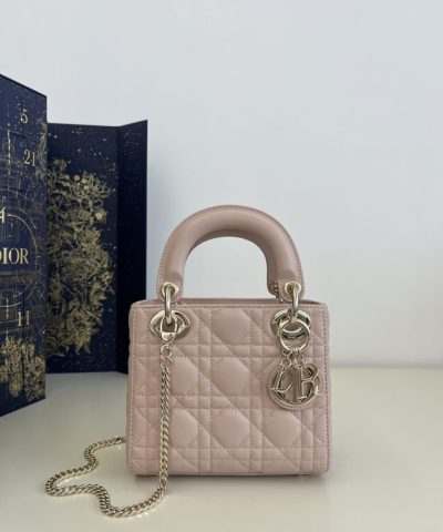 Replika Lady Dior Mini Pale Pink