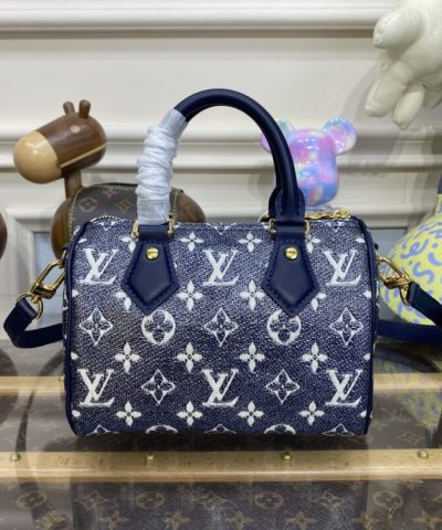Réplica Louis Vuitton Speedy Bandouliere Azul Jeans