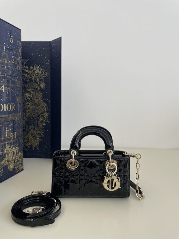 Replica Dior Lady D – Joy Mini Bag Black Patent