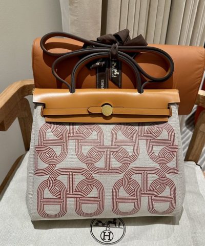 Replica Hermès Herbag 31Cm Circuit Orange