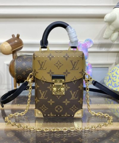 Αντίγραφο κουτί κάμερας Louis Vuitton καφέ