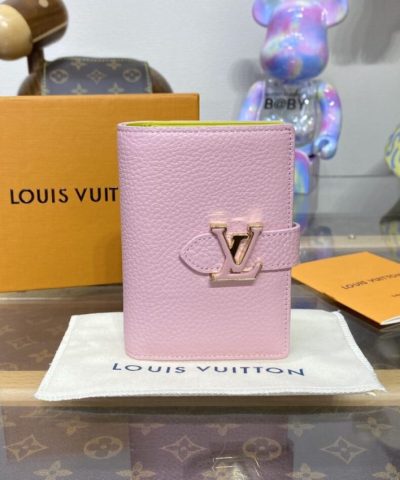 Louis Vuitton Vertical Compact Wallet Pink