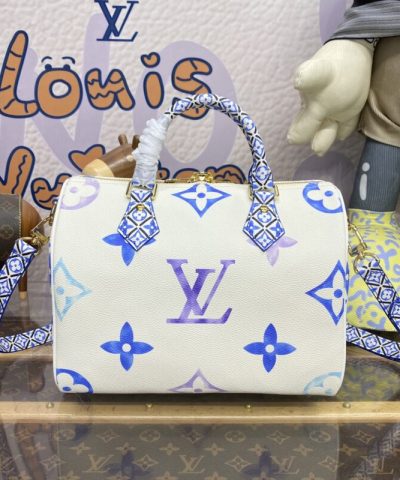 Replica Louis Vuitton Speedy Bandouliere 25 Blu