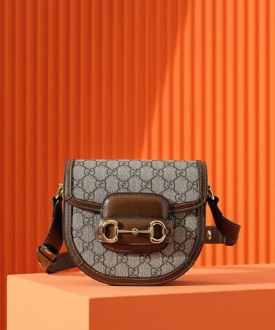 Replica Gucci Horsebit 1995 Semi – Circular Canvas