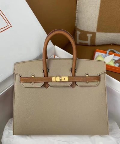Replika Hermès Birkin Trench Brown Frosted