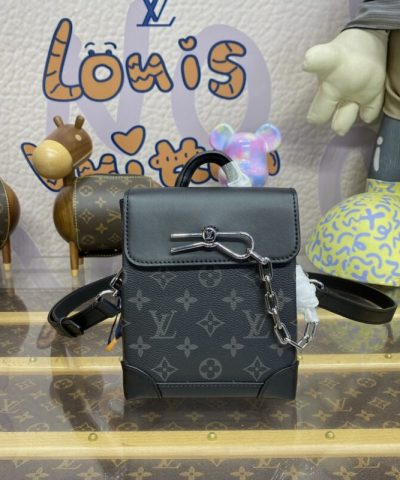 Replica Louis Vuitton Nano Steamer Black Canvas