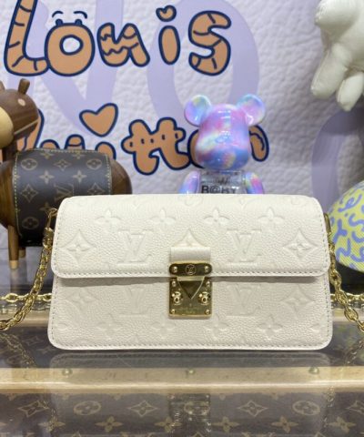 Replica Louis Vuitton Wallet On Chain Metis White
