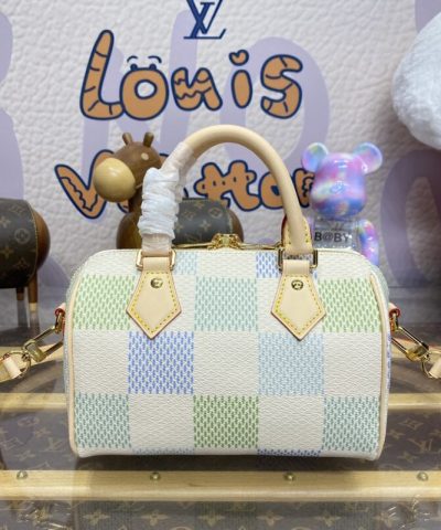 Replica Louis Vuitton Speedy Bandouliere 20 Green Grid