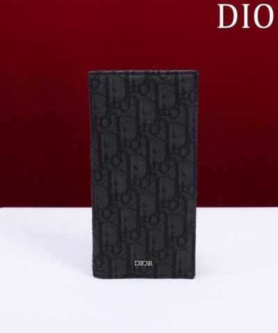 Réplica da Carteira Dior Long Jacquard Preta