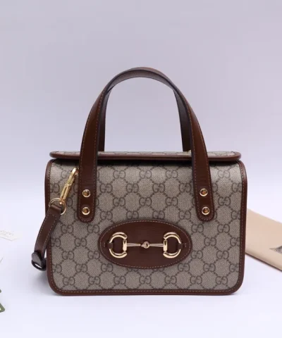 グッチ ホースビット 1955 ミニ キャンバス トートバッグ（ニュートラル）