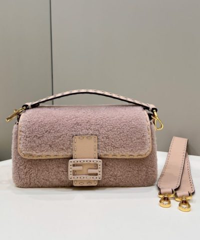 Réplica Fendi Baguette Lã Rosa