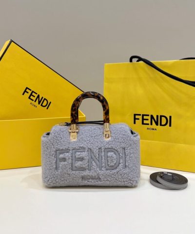 レプリカ フェンディ バイザウェイ ボストン ブルーウール