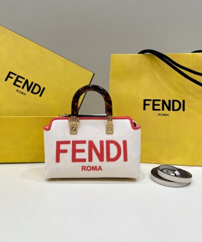 Replika Fendi By The Way Boston Röd Vit