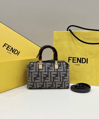 Réplica Fendi By The Way Boston Brown Cotton