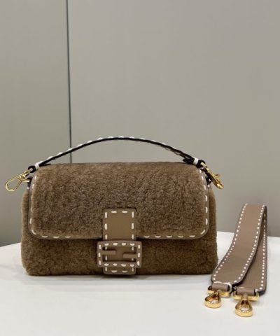 Αντίγραφο Fendi Baguette Brown Wool