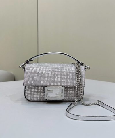 Réplique Fendi Baguette Argent Diamant