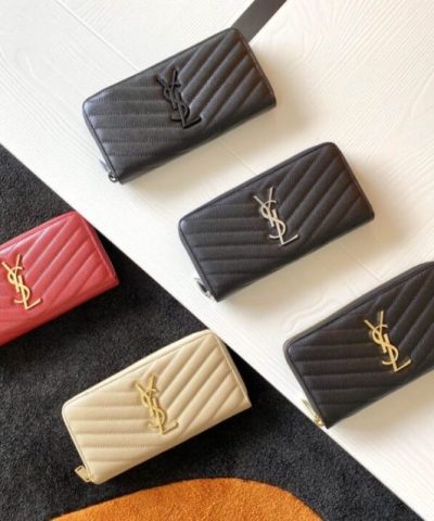 Yves Saint Laurent Long Zippered Wallet