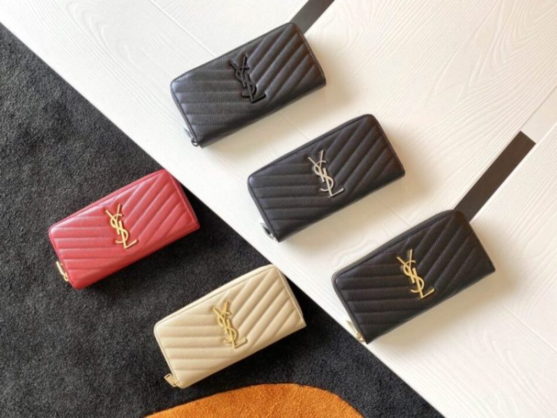 YSL Long Zippered Wallet - Replica Saint Laurent Bag