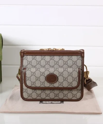 GUCCI MESSENGER BAG WITH INTERLOCKING