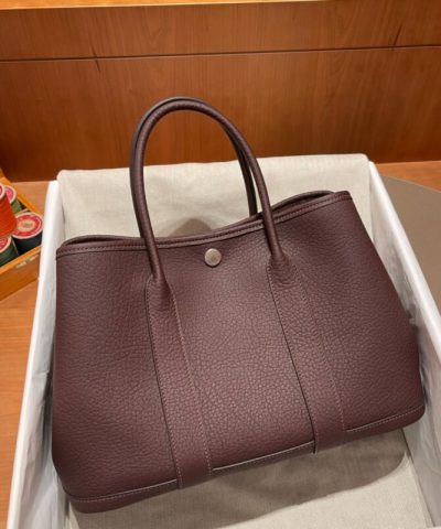 レプリカ エルメス ガーデンパーティ 30cm サドル レッド
