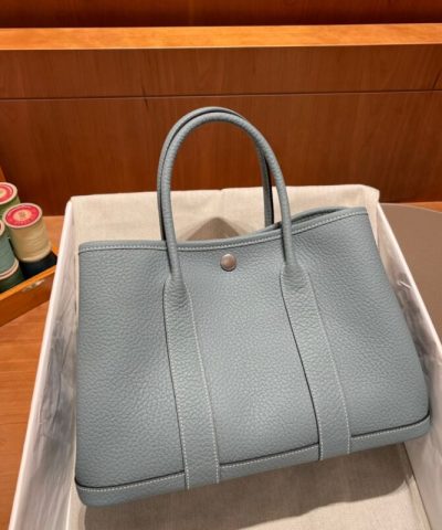 Αντίγραφο Hermès Garden Party 30εκ. Γαλάζιο Σιέλ