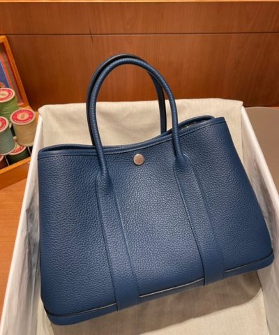 Αντίγραφο Hermès Garden Party 30εκ., μπλε ωκεανού