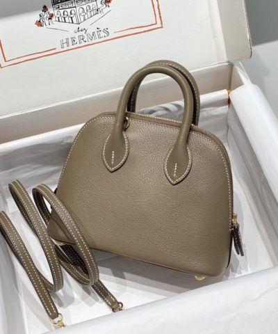 Replika Hermès Mini Bolide – Sloní šedá
