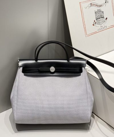 Replica Hermès Herbag 31Cm White