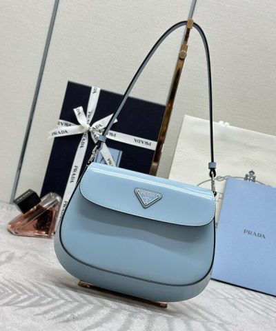 Replica Prada Cleo Medium Blue Bag With Flap