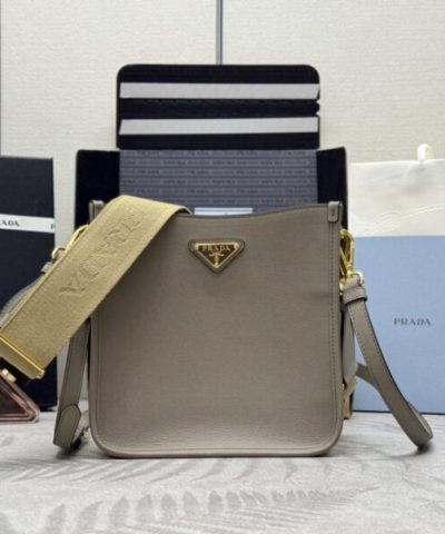 Réplica Prada Saffiano Pequena Bolsa Bege