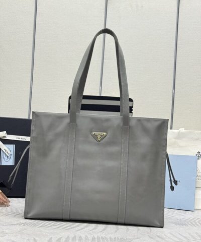 Αντίγραφο Prada Antique Nappa Tote Γκρι