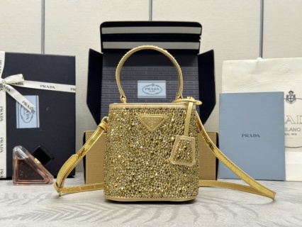Replica Prada Crystal Bucket Bag