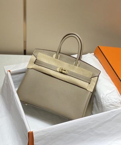 Réplica Hermès Birkin Turtledove Prata