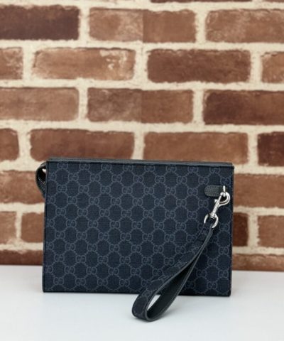 Pochette en toile Gucci GG réplique bleue