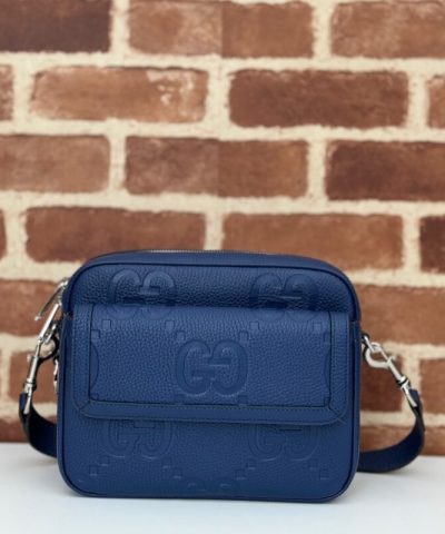 Replika Gucci Jumbo GG Crossbody modrá