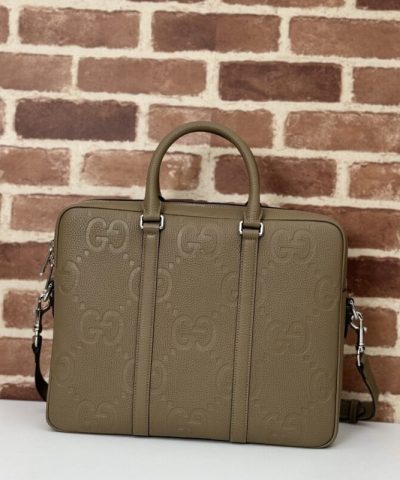 Replica Gucci Briefcase GG Leather Brown