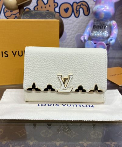 Replica Loius Vuitton Capucines Compact Wallet White