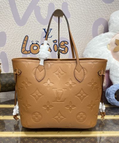 Replika Louis Vuitton Neverfull MM Celohnědá