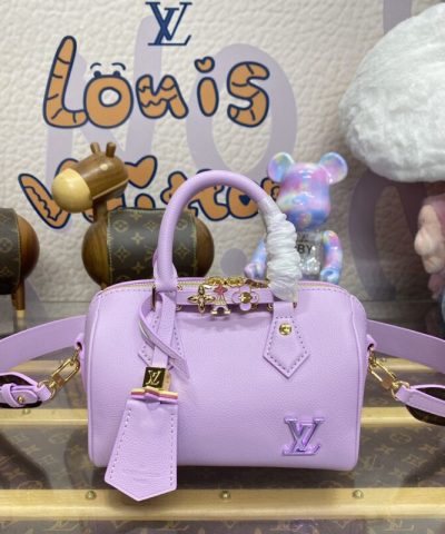 Replika Louis Vuitton Speedy 18 fialová