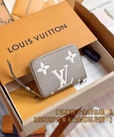 Louis Vuitton Zipper Coin Purse Beige