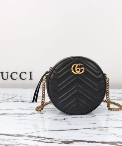 Replika Gucci GG Mormont kulatá černá