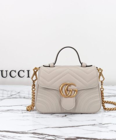 Replica Gucci GG Marmont Üst Sap Bej