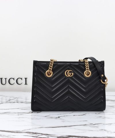 Réplica da bolsa Gucci GG Marmont preta
