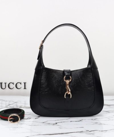 Replica Gucci G Jackie Small Patent Nero