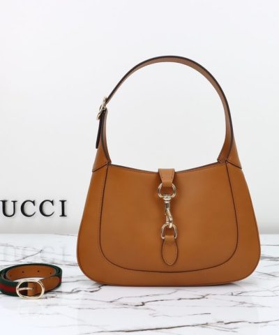 Replika Gucci G Jackie Small Patent Brown