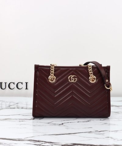 Réplique du sac fourre-tout Gucci GG Marmont Bordeaux
