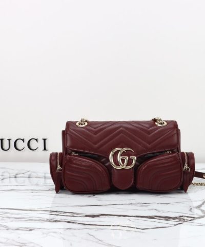 Replica Gucci Marmont 2.0 GG Borsa a tracolla Bordeaux