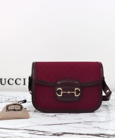 Réplica Gucci G 1955 Horsebit Vermelho Jeans