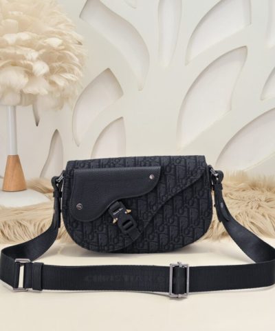 Replika Dior Saddle Messenger Svart Klassisk